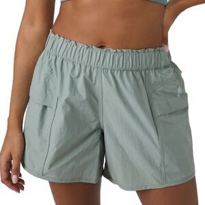 FP Movement Small Shorts In The Wild in Grey Olive pockets Free People